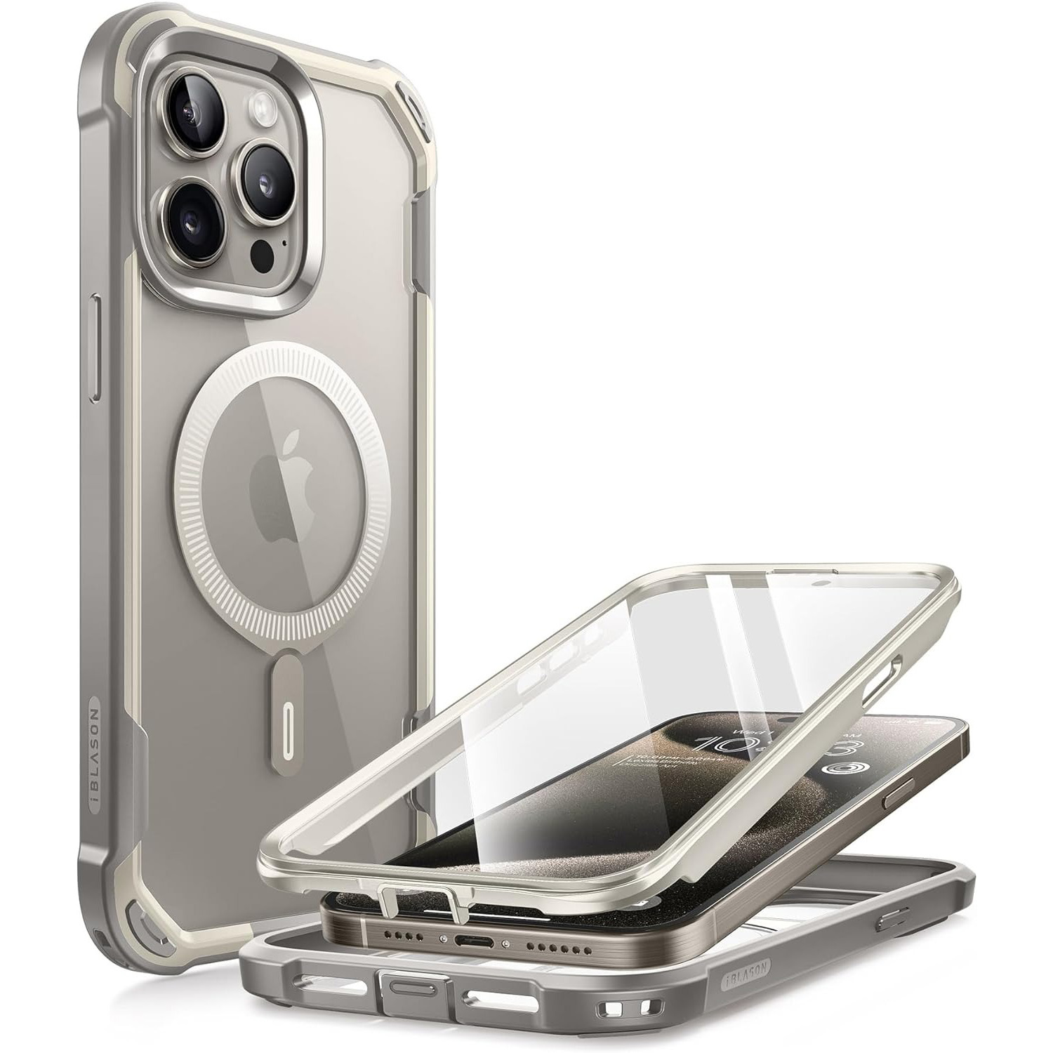 Etui Supcase i-Blason Ares Mag z MagSafe do iPhone 15 Pro Max, szare